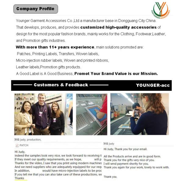 Flag 0.4mm Silicone Rubber Labels On Black Polyester Tape