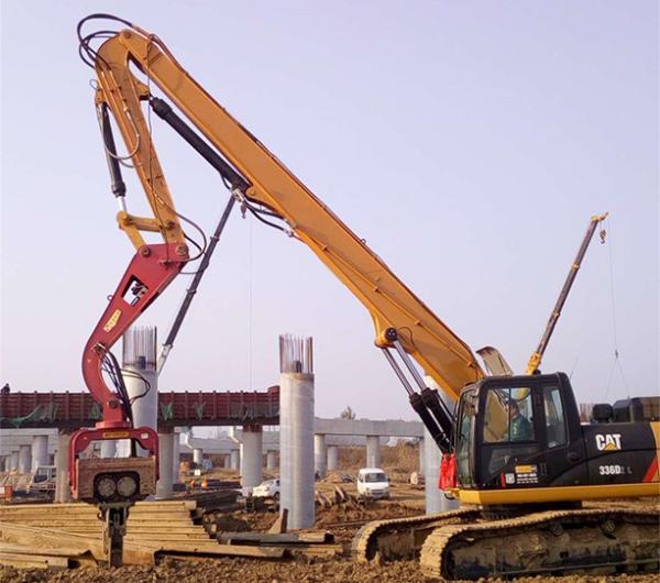 Quality High-effective excavator bore pile drilling machine pile driver attachment for excavators for cat hitachi komatsu for sale