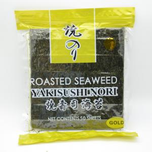 China 50 Sheets Yaki Sushi Nori Seaweed Roasted Dark Green 2.8g/Pc on sale