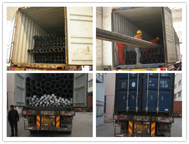Hot dip galvanized 7m solar Street Light Poles with single arm