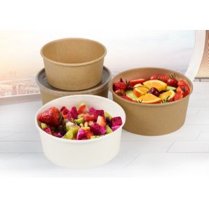 China Eco Friendly Kraft Disposable Food Storage Containers With Lids on sale