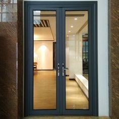 China Hollow Glass Aluminum Hinged Door Sound Insulation wholesale