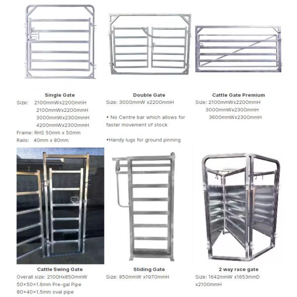 1.1M X 2.1M Sheep Yard Panel Galvanized Welded Metal Cattle Panel Fence