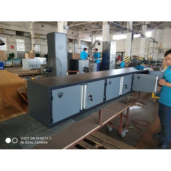 Garage Tool Cabinet Drawer Workbench Silver Cold Rolled Steel Cabinet Set with Wheels