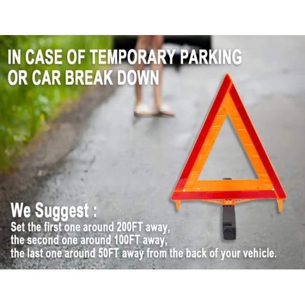 Reflective Warning Red Triangle Road Sign Emergency Road Safety Accessories Kit