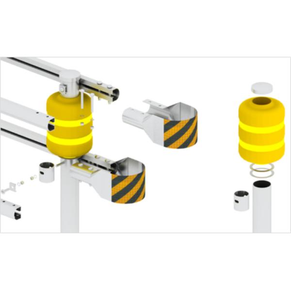 KSI Type Highway Anti - Collision Safety Rolling Barrier / Safety Rolling Guardrail