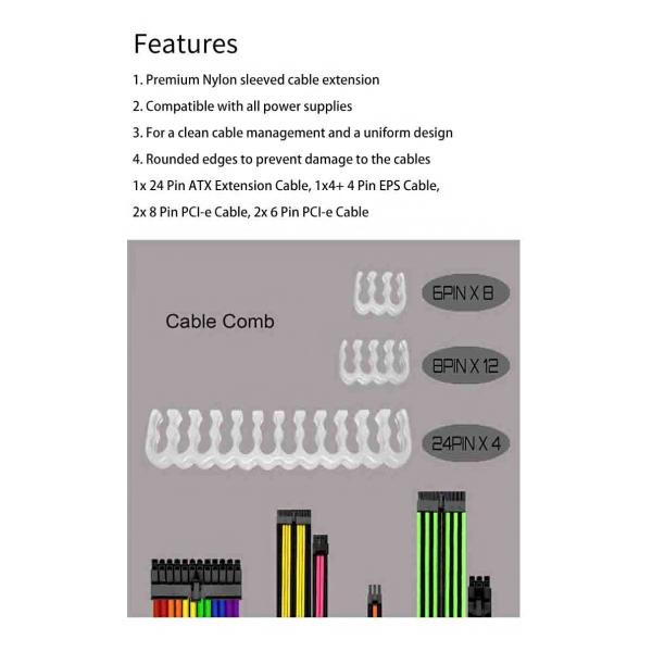 TESTING Braided Sleeved Power Supply Extension Cable