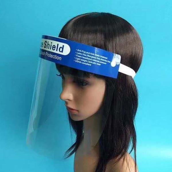 Transparent Clear Face Shield Slip Up And Down Customized Color And Size