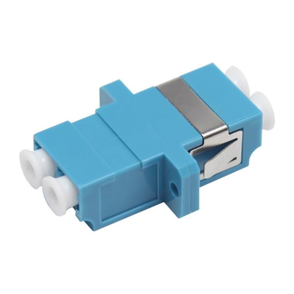 High Loading Test LC UPC DX One-piecer Ceramic FTTX Fiber Optic Adapter With Flange