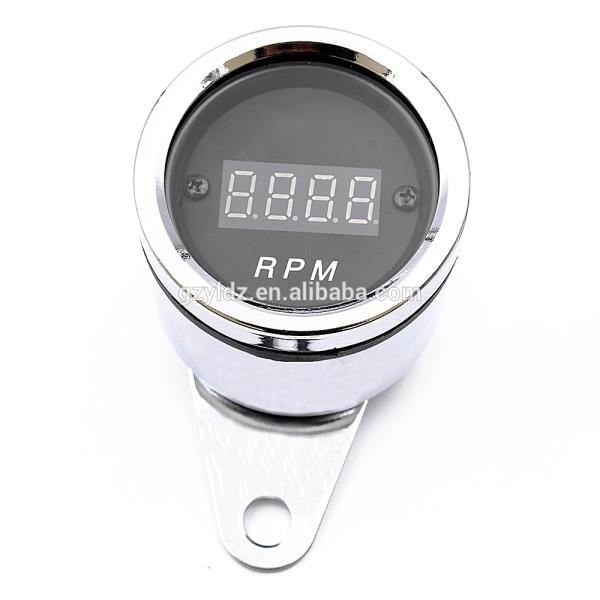 Round Digital Rpm Gauge , Electrochromism Led Digital Display Tachometer