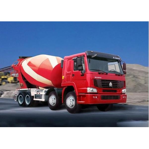 ISO Concrete Mixer Truck With Pump , Mobile Industrial Concrete Mixing Equipment