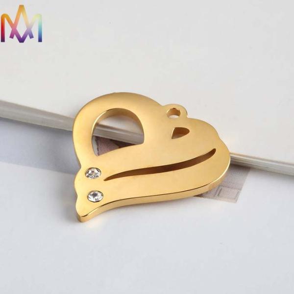 22.5x23.5mm Polished Stainless Steel Hollow Heart Pendant