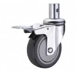 China Stainless Steel PU Caster with Brake wholesale