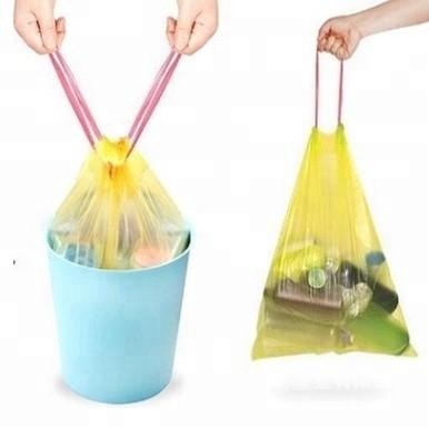 Quality Compostable LDPE Drawstring Garbage Bags Waterproof PP Rope 10-100microns for sale