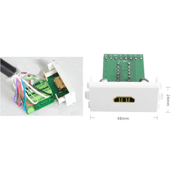 HDMI to Terminal Block Faceplate Wall Outlet Socket Panels Plate Quick Connect