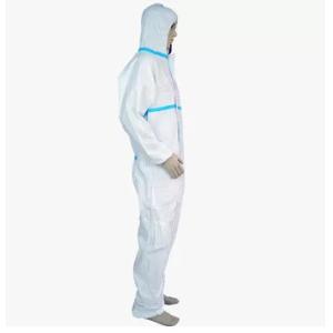 China Hooded Disposable Protective Suit , Waterproof Isolation Gown Work Safety wholesale