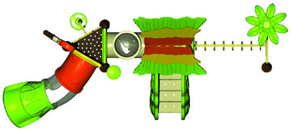 Toddler Plastic Playground Slide Multicolor Pleasure Island For 3-15 Years Old