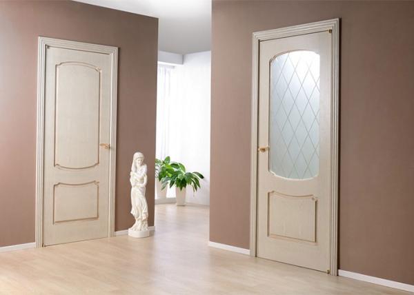 Quality MDF Painting Surface Single Swing Door , Customized Size Interior Wood Doors for sale