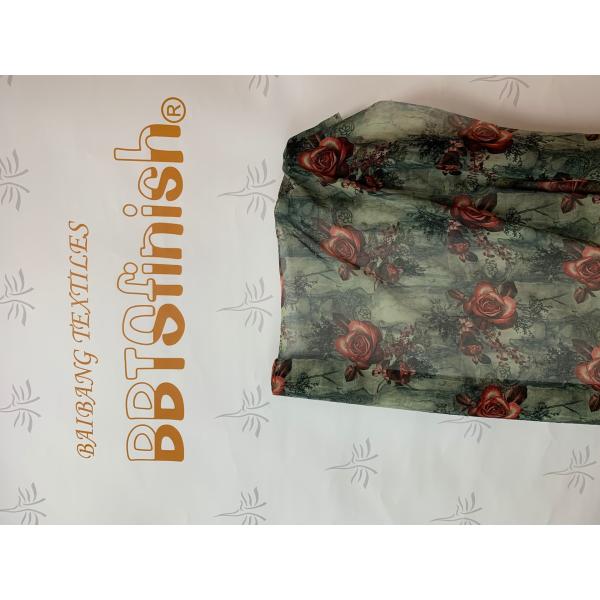 BBTS super high Twisted spun polyester voile fabric for muslim usage white bluishwhite dyeing printing