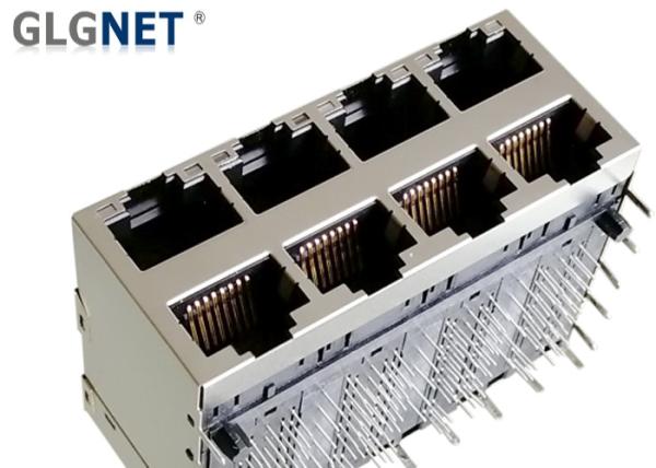 Quality 1A Current 10G RJ45 Connector 4 Channels PHY 100W 4PPOE No LED With Light Pipe for sale