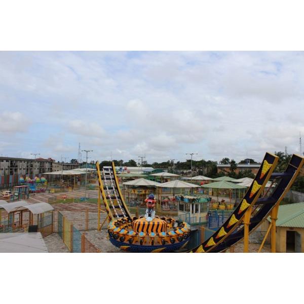 Durable Painting Flying UFO Rides With A Big Disc And Fence Protection