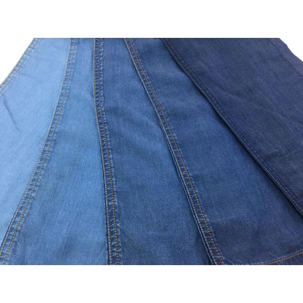 Sustainable 100% Lycra 5.8/5.4oz Denim Jeans Fabric Plain Dyed