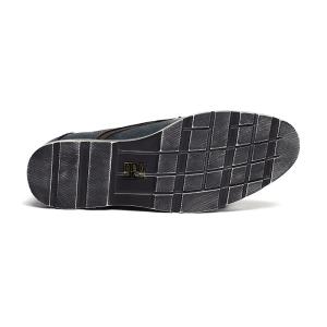 Navy Mens Breathable Leather Shoes Antiodor Antiskid