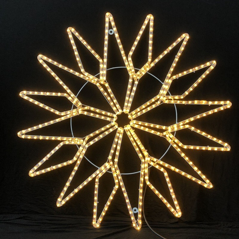 Christmas snowflake pattern LED rope light motif light IP55 various sizes and colors OEM/ODM acceptable steady/flash LED