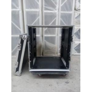 China Solid 9mm Thickness Plywood Black 10 Amplifier Rack Flight Case wholesale