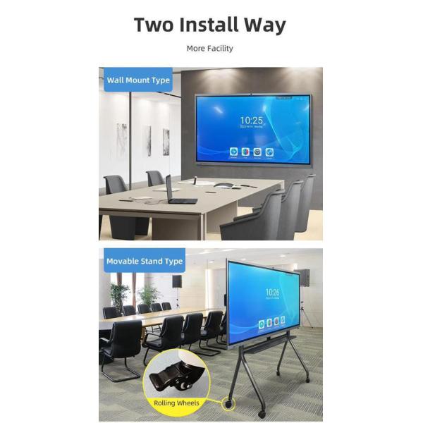 High Brightness 350cd/m2 65 Inch Interactive Whiteboard Screen for Interactive Presentations 4