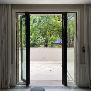 Trackless Retractable Aluminium Mosquito Sliding Mesh Door