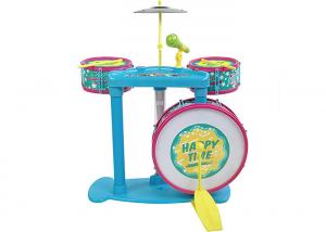 China Colorful Kids Musical Instrument Toys Jazz Drums With Cymbal And Microphone on sale