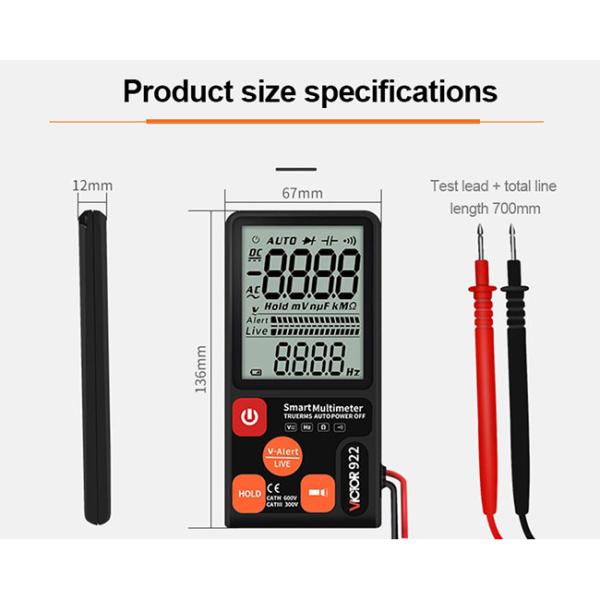 600V DC Digital Clamp Multimeter NCV Ohm Hz EBTN Analog Tester