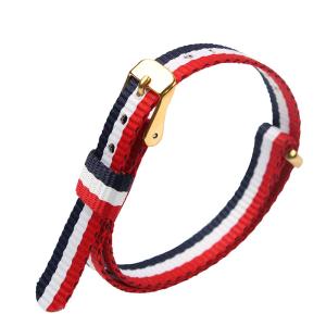China 20mm Narrow Nylon Strap Watch Bands With Delicate Hardware PVD wholesale
