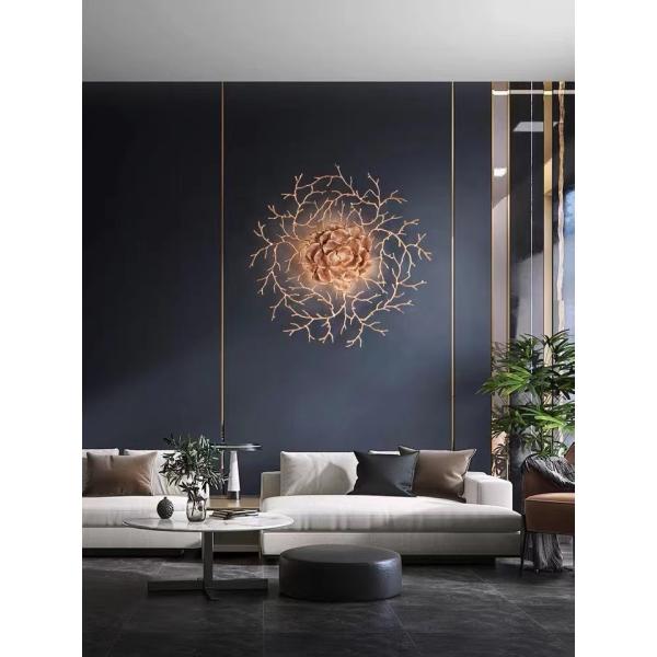 Copper High Quality Living Room Flower Plant Decorative Wall Lights