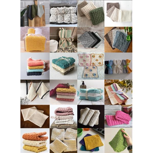 Y-F Crochet Handmade Knit Dishcloths Modern Kitchen Gifts Knitted Cotton Dish Dishcloth