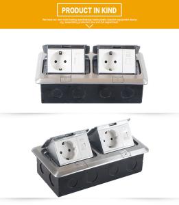China Pop Up 220V 2 Pin Floor Socket Box Electrical Wall Socket Plug on sale