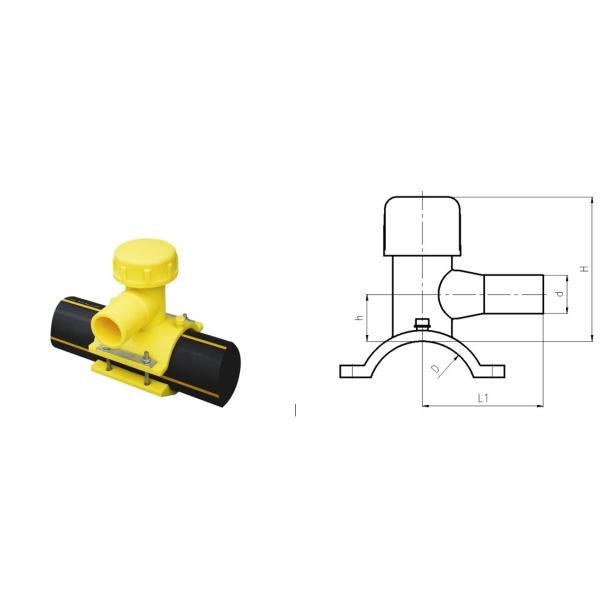 DN63-DN315 SDR11 Electrofusion Fittings PE Tapping Saddle