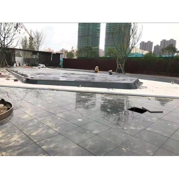 Weather Proof Black Galaxy Granite Floor Tiles Granite Garden Tiles Easy To Clean