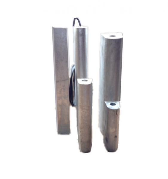 Quality Custom Ingot CP ICCP Sacrificial Magnesium Aluminum Anode Alloy For Heater Treater Offshore Onshore Steel Construction for sale