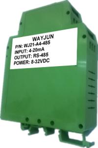 China WAYJUN one channel Analog signal to RS485 Converter A/D Converter 0-5V to rs232 with Modbus 12bits wholesale