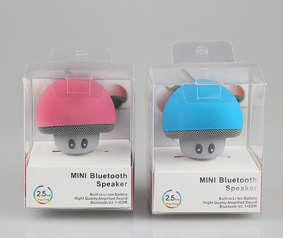 Hands Free Lovely Mushroom Wireless Bluetooth Speaker With Suction Cup