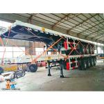 Flat Deck Heavy Loading 4 Axles 60t Container Semi Trailer