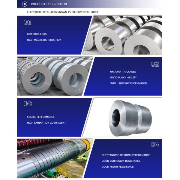 0.03/0.05mm Thickness EI Lamination Cold-rolled Grain-oriented Silicon Steel Strip/Coil for Pulse Transformer Grade SGCC