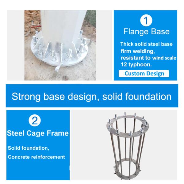 35m 45m Dual Lifting Mono Pole Tower Hight Mast Street Light Pole