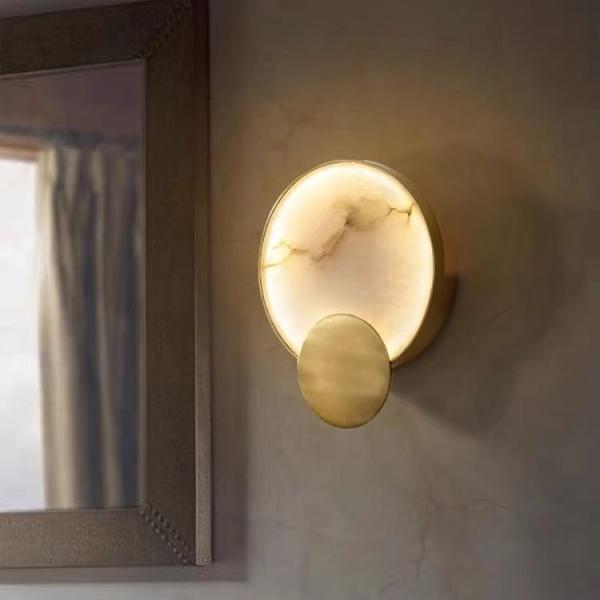 Northern Marble wall lamp corridor living room bedroom study background decorative wall lamp