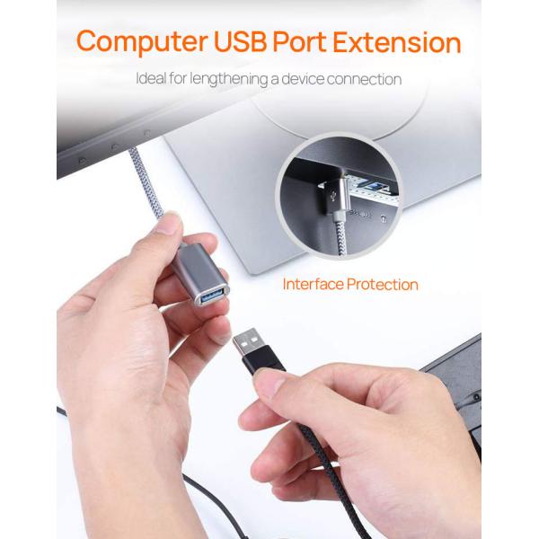 SGS 3m USB Charger Extension Cable Eco Friendly PVC USB Extension Connector
