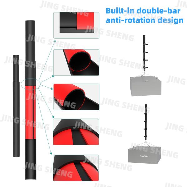 37ft 100% Anti-Spin Carbon Fiber Telescopic Window Cleaning Pole Retractable Length For high-rise window cleaning, solar panels