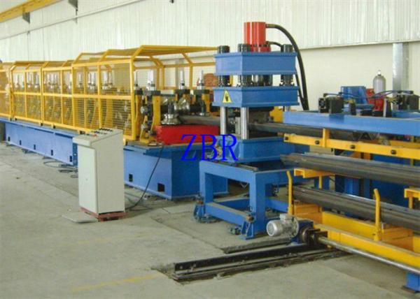 Quality Two Wave Guardrail Roll Forming Machine For Two W Beams Crash Barrier Tri for sale
