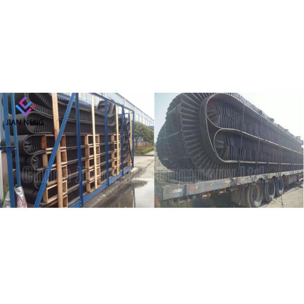 Sidewall Cleated Truck Loading Belt Conveyor , Portable Truck Loading Conveyor For Materials Conveying